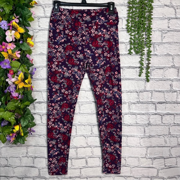🌼3/$30🌼Lularoe Floral Printed One Size Leggings - Picture 4 of 14